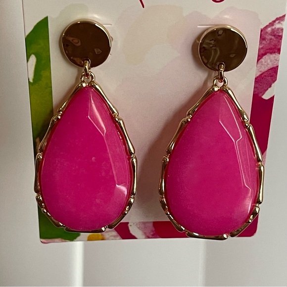 Lilly Pulitzer Moonlight Earrings Acai Berry - Picture 3 of 5